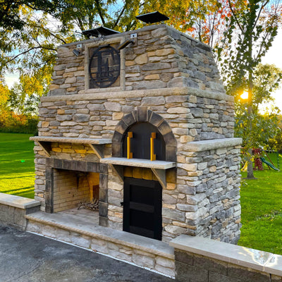 Our STUNNING Concrete Outdoor Fireplace and Wood-Fired Pizza Oven