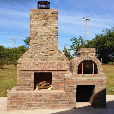 Large Outdoor Fireplace