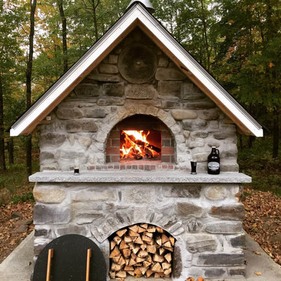 Building a Masonry Oven and Base with Natural Stone