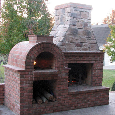 Outdoor Brick Fireplace