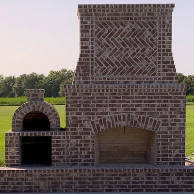 Outside Brick Fireplace