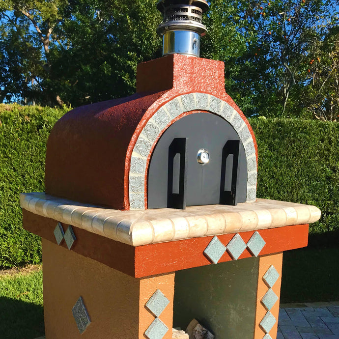 Our Terracotta Pizza Oven: Finished with Complementary Tile Accents