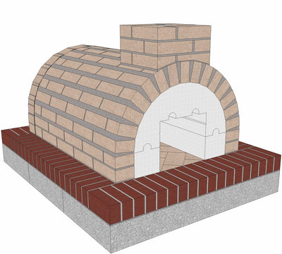 Outdoor Wood Fired Pizza Oven Foam Form - Mattone Barile Grande